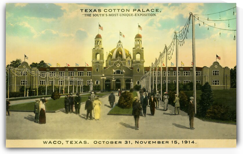 Waco Texas Cotton Palace Art by Row One Brand