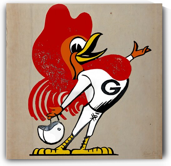 1950s Goebel Rooster Football Cartoon by Row One Brand