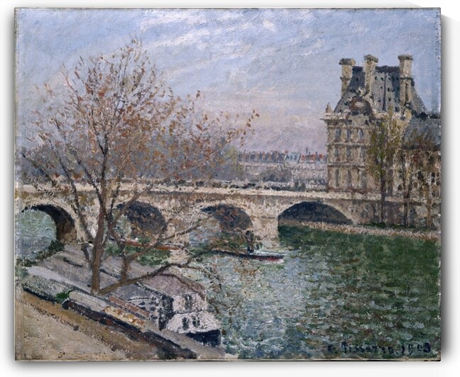 Le Pont Royal et le Pavillon de Flore [1903] by Camille Pissarro [1830–1903] by MyCozyFineArt