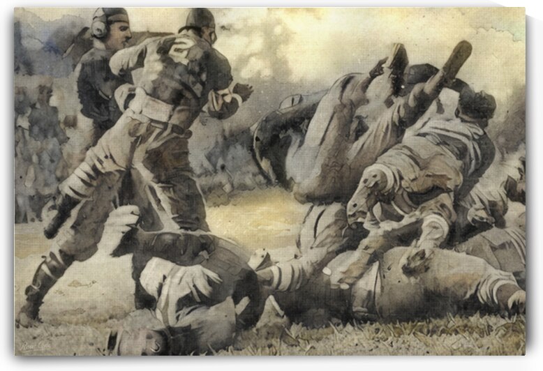 1920 Georgia Tech Football Action Art by Row One Brand