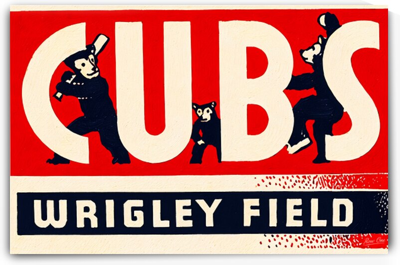 1934 Chicago Cubs Art  by Row One Brand