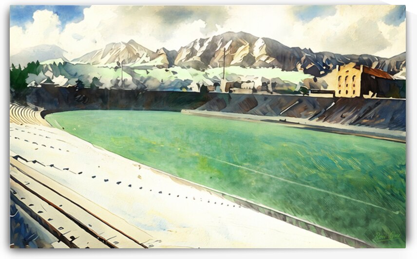 1927 Colorado Folsom Field Football Art by Row One Brand