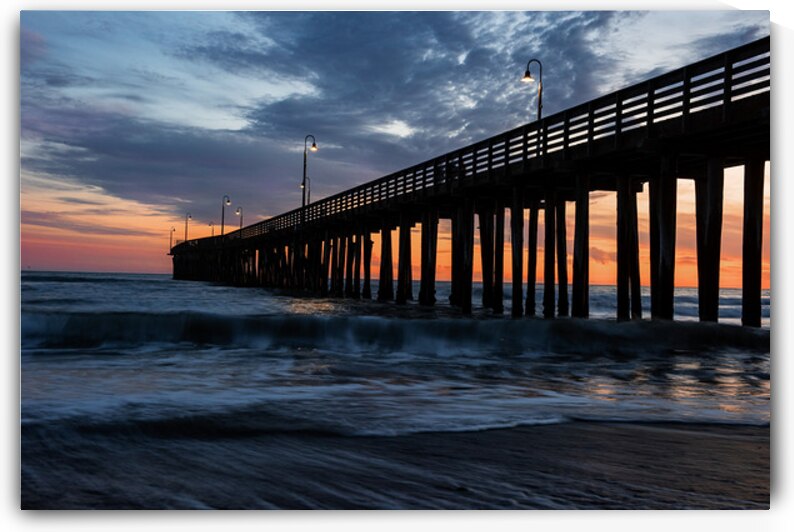  Sunset at Cayucos Pier by Gary M Slane
