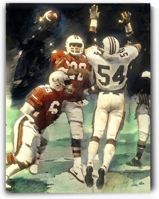 1984 Auburn Miami Football Art by Row One Brand