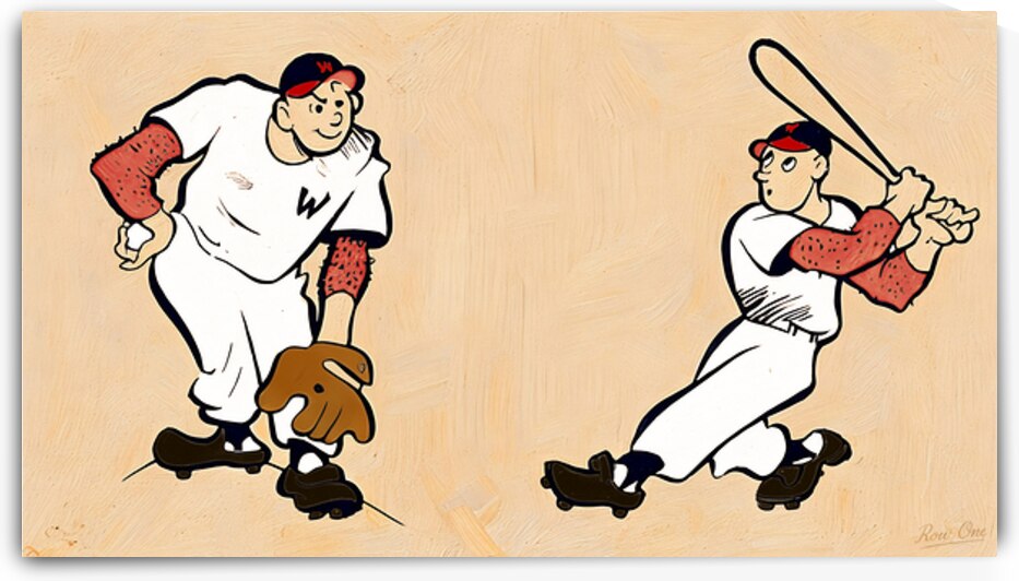 1952 Washington Nationals Cartoon Art by Row One Brand