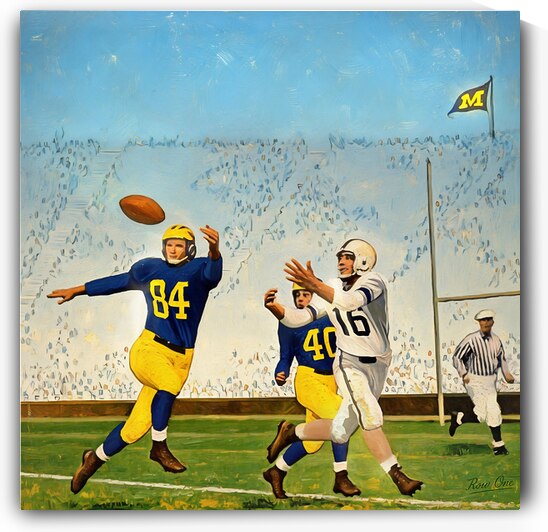 1952 Michigan Football Art Remix by Row One Brand