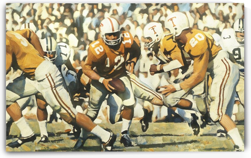 1966 Tennessee Vols Football Art by Row One Brand
