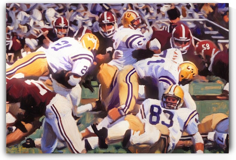 1984 LSU vs. Alabama Football Art by Row One Brand
