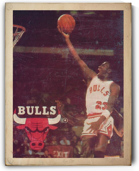 1985 Michael Jordan Chicago Bulls Art by Row One Brand