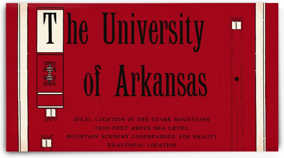 Early 1900s University of Arkansas Ad by Row One Brand