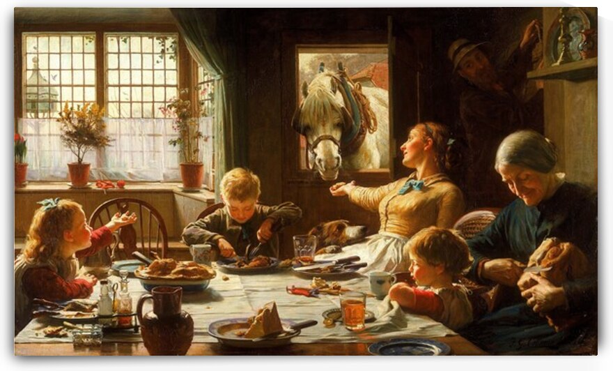 Frederick George Cotman – One of the Family 1880 | Heartwarming Victorian Scene of Domestic Unity and Loyalty by Wirla