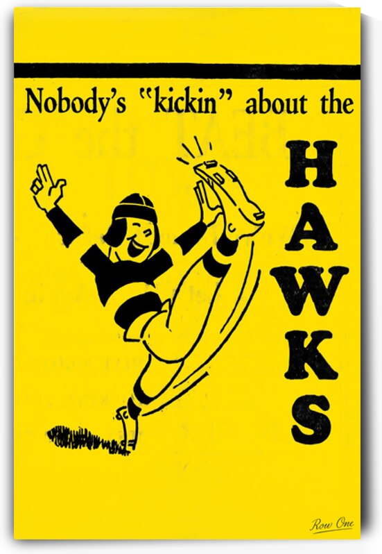 Early 1900s Iowa Hawkeyes Football Art by Row One Brand