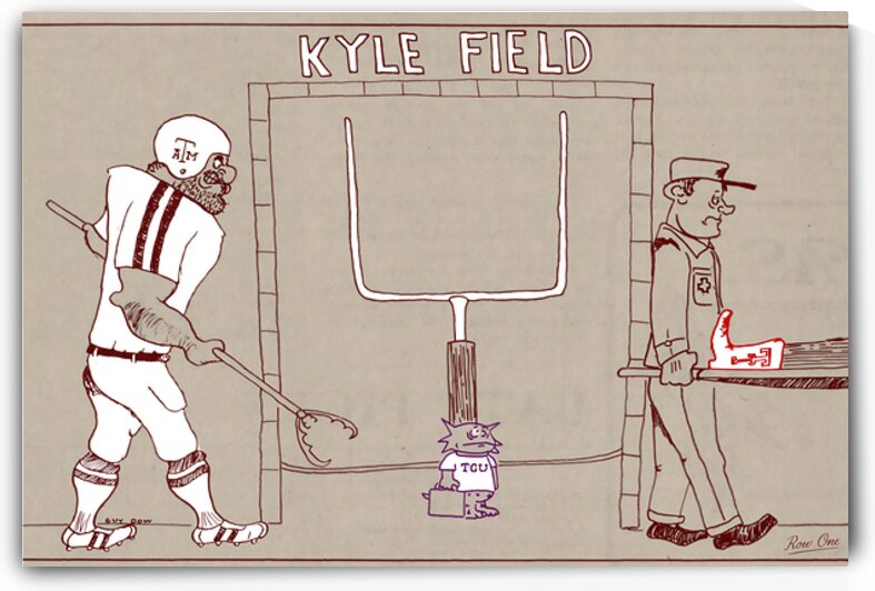 1970s Texas A&M Cartoon Art by Guy Dow by Row One Brand