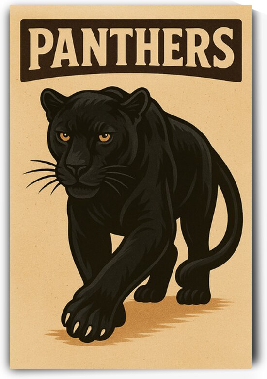 Panthers are majestic and powerful big cats known for their sleek black fur and stealthy movements. by Art   Accent Gallery
