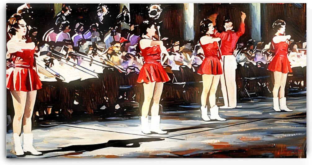 1960s Arkansas Cheerleaders & Band by Row One Brand