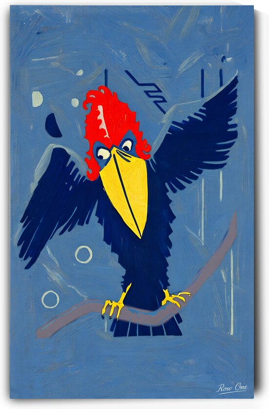 1930s Kansas Jayhawk Art Remix by Row One Brand