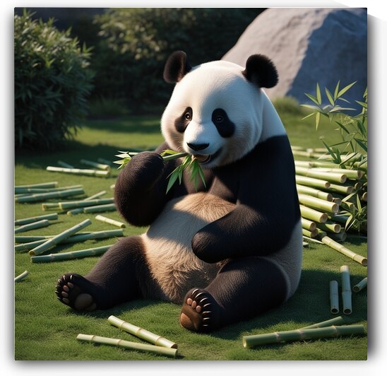Peaceful Panda Paradise – A Moment of Bamboo Bliss in Nature by abdelaziz outalha