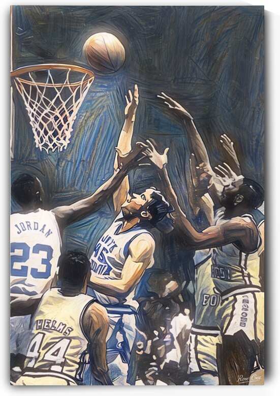1982 North Carolina vs. Wake Forest Basketball Art by Row One Brand
