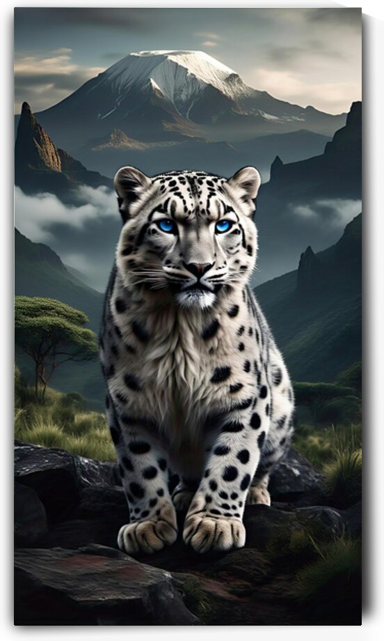 Snow Leopard in the African Highlands by Michael Maherry