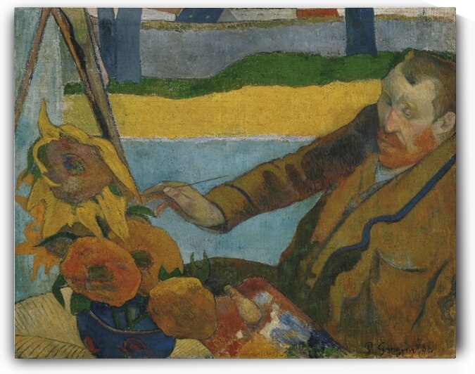 Vincent van Gogh painting sunflowers by Paul Gauguin [1848–1903] by MyCozyFineArt