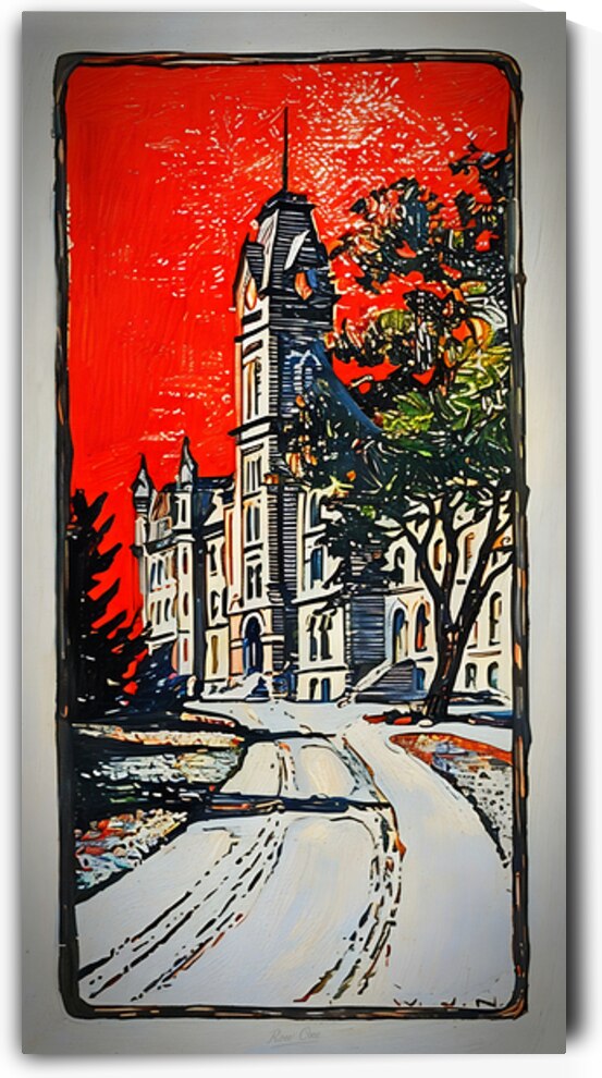 Early 1900s Ohio State University Campus Art by Row One Brand