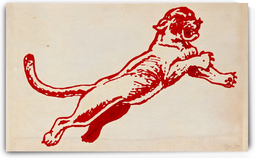 1930s Houston Cougar Art by Row One Brand