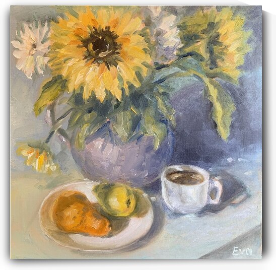 still life morning coffe by Eva Sabo Artist