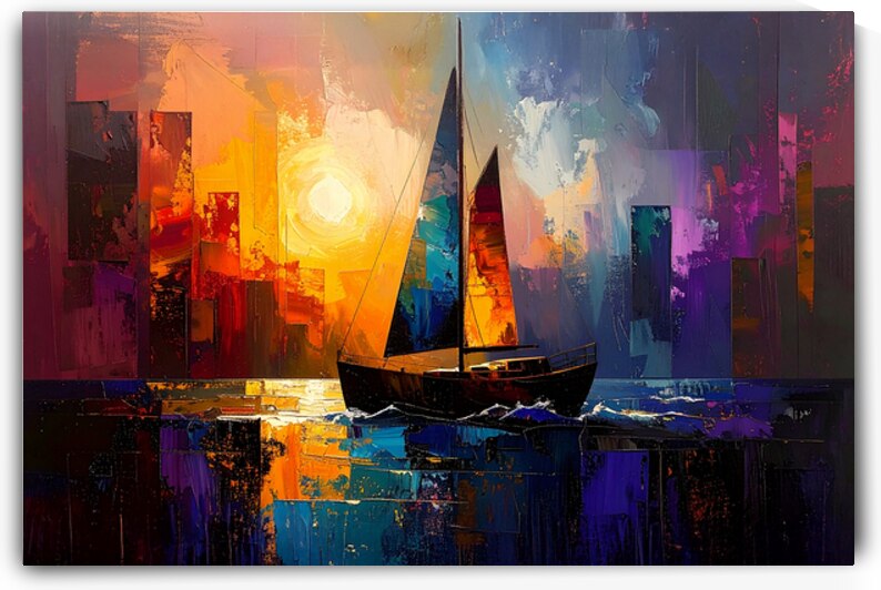 Sailboat Painting 5 by Bob Tamburello