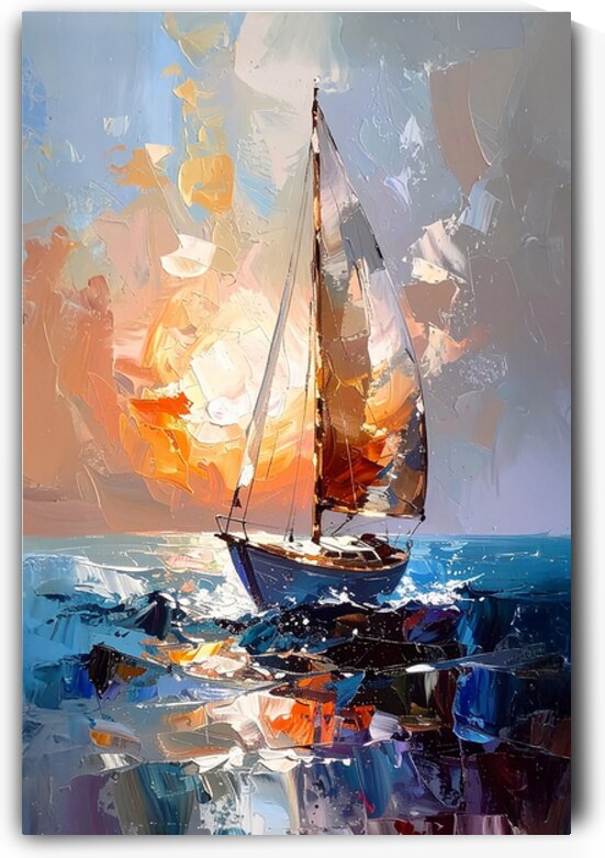Sailboat Painting 9 by Bob Tamburello