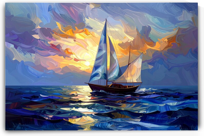 Sailboat Painting 6 by Bob Tamburello