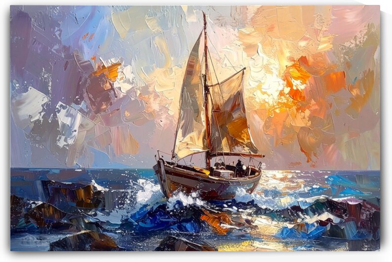 Sailboat Painting 8 by Bob Tamburello