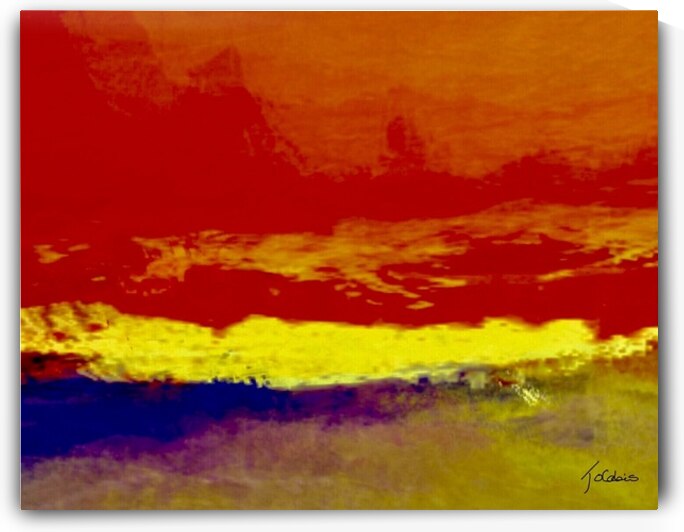 Paysage ciel rouge  by Jolabis 