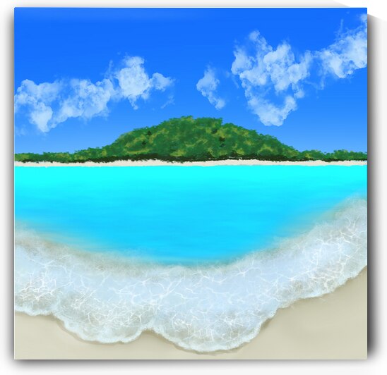 Tranquil Island Escape by sarah illustrator