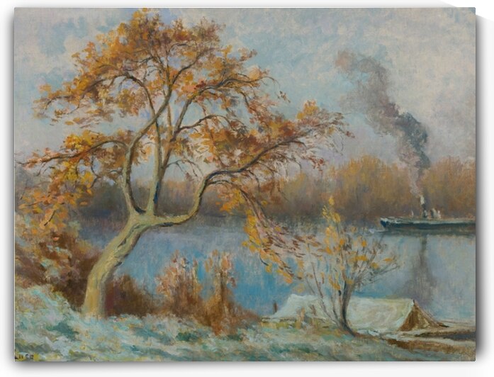 Les Bords De Seine Au Printemps [circa 1920] by Maximilien Luce [1858–1941] by MyCozyFineArt