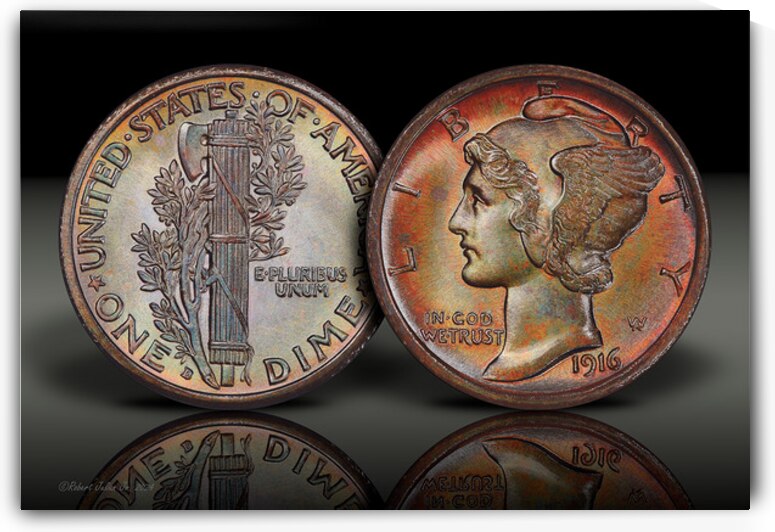 0010.1916 D.06 The Pinnacle of Rarity: The 1916-D Winged Liberty Head Dime by The Numismatic Art of Robert Julian