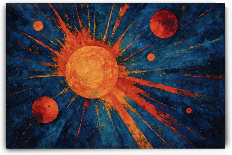Primal Sun: Explosion of Worlds   GIA2501 0434 OIL.tiff  by JordiCarrio