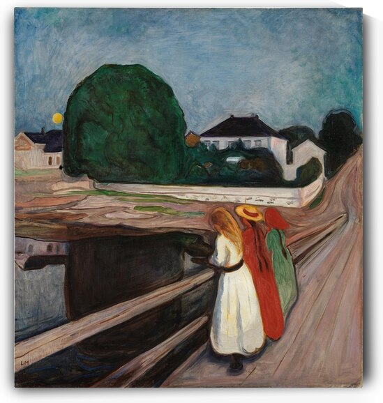 The Girls on the Bridge [1901] by Edvard Munch [1863–1944] by MyCozyFineArt