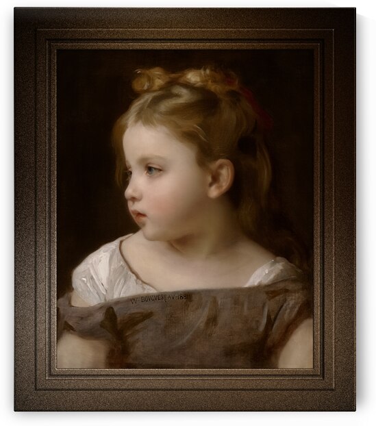 A Young Girl In Profile by William-Adolphe Bouguereau Remastered Xzendor7 Art Reproductions by xzendor7