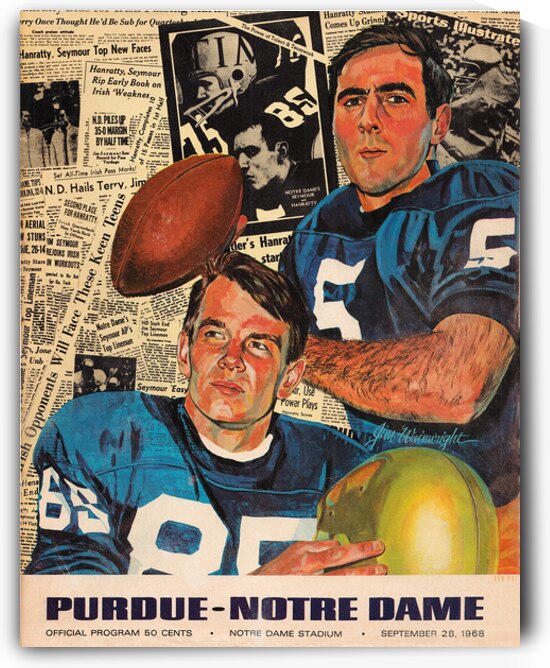 2025 Fathers Day Sports Gifts | 1968 Purdue Boilermakers at Notre Dame Fighting Irish by Row One Brand