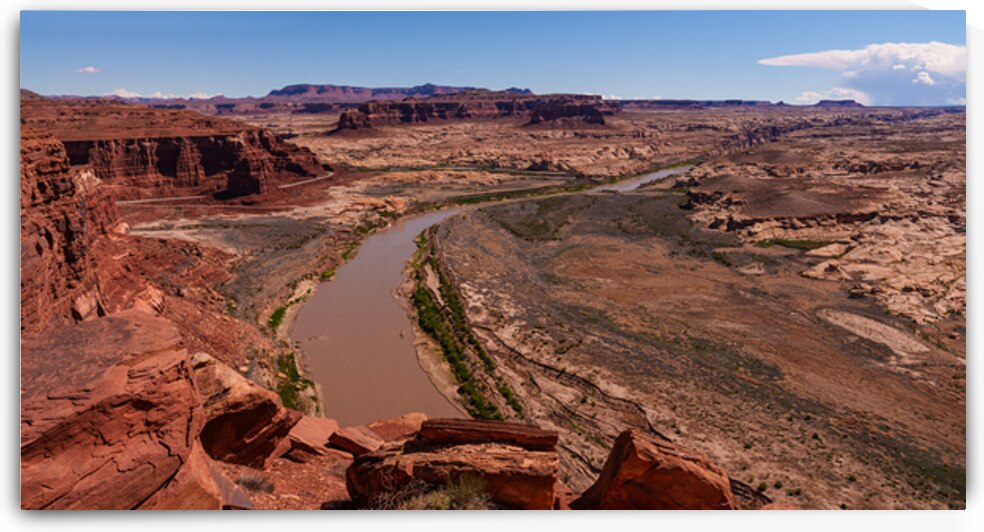 Hite Overlook Edge Colorado River Pano by Jennifer White
