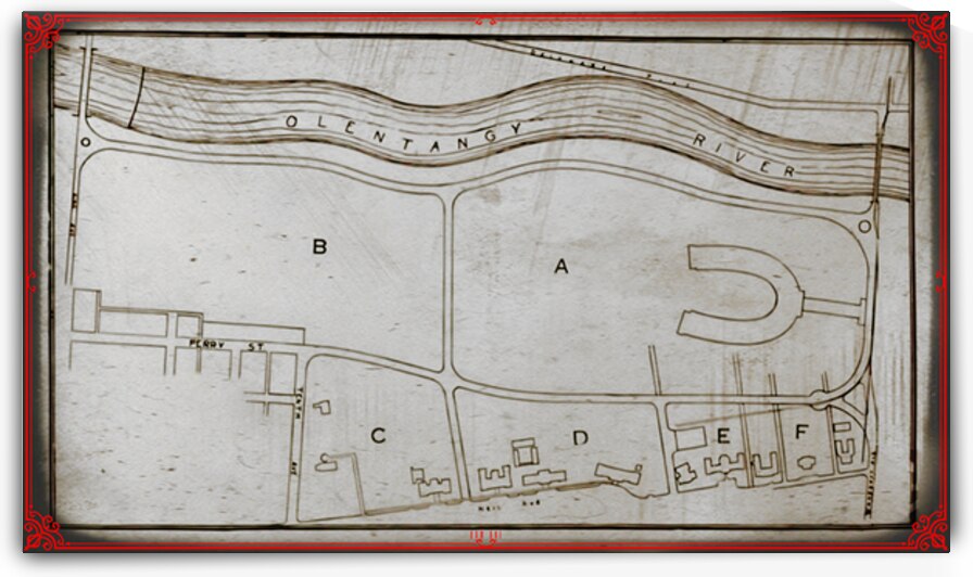 1920s Ohio State University Campus Map Art by Row One Brand
