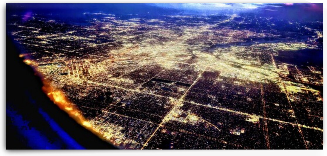 Denver City Night Lights by David W Moore II