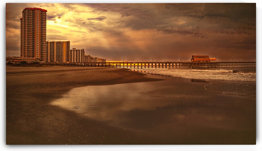 Myrtle Beach Wood Apache Pier at Sunrise by Norma Brandsberg Photography