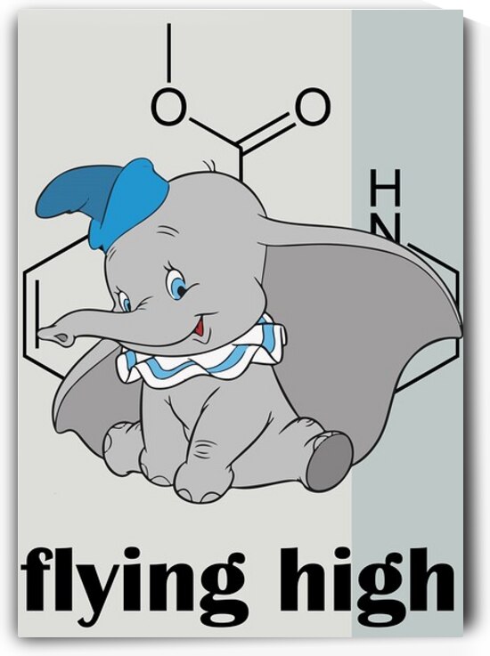Flying High – Pop Surrealism Dumbo Art by Daveschloffiart