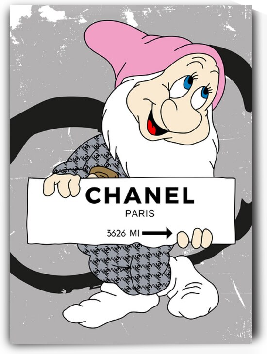 Chanel Bound – Pop Art Dwarf Fashion Print by Daveschloffiart