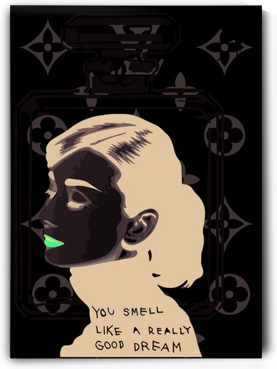 You Smell Like a Really Good Dream – Elegant Pop Art Portrait by Daveschloffiart