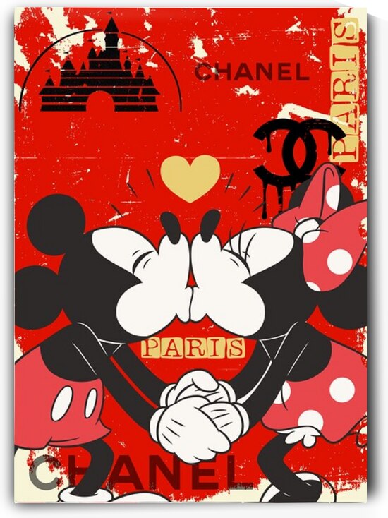 Paris Kiss – Chanel Love Pop Art by Daveschloffiart