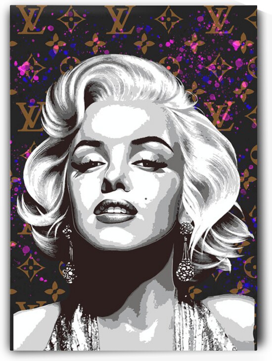 Luxury Icon – Marilyn Monroe x Louis Vuitton Pop Art by Daveschloffiart