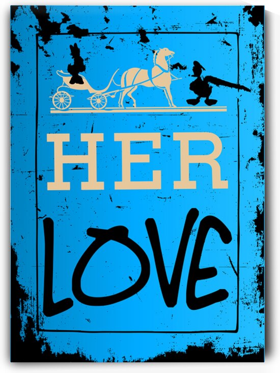 Her Love – Orange Fashion Pop Art Tribute by Daveschloffiart