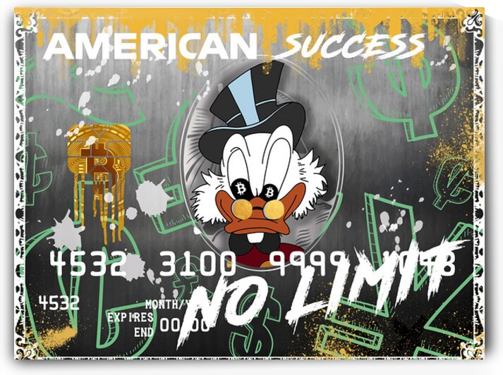 No Limit – Crypto King Pop Art Card by Daveschloffiart